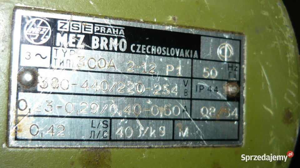 Pompa chłodziwa MEZ BRNO 3COA 212 25 lmin podlaskie Sokółka