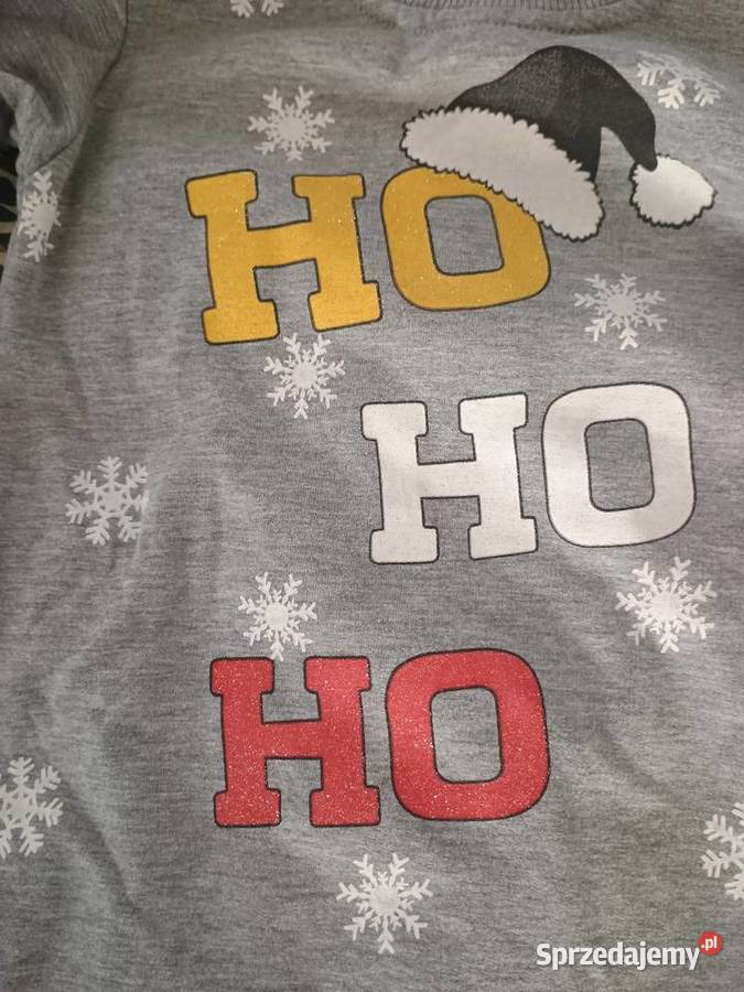 Świąteczna szara sukienka dziewczynki z napisem Rozmiar 104 lubuskie Strzelce Krajeńskie