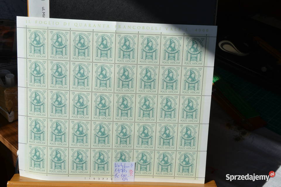 Znaczki Watykan Arkusze Sc 582584 dolnośląskie Sobótka sprzedam