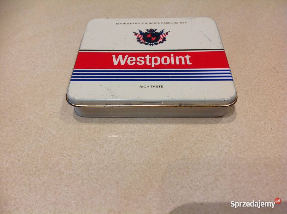 Stare Metalowe Pudełko Papierosach Westpoint USA lubuskie Nowa Sól