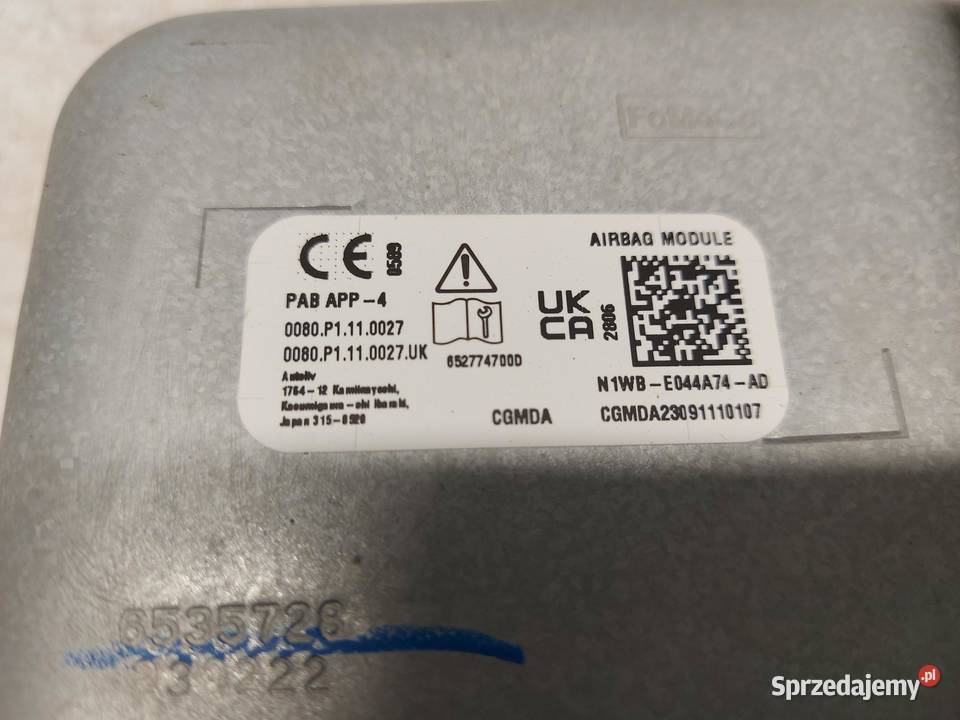 Ford Ranger VI 6 2024r AIRBAG PODUSZKA PASAŻERA Motoryzacja sprzedam