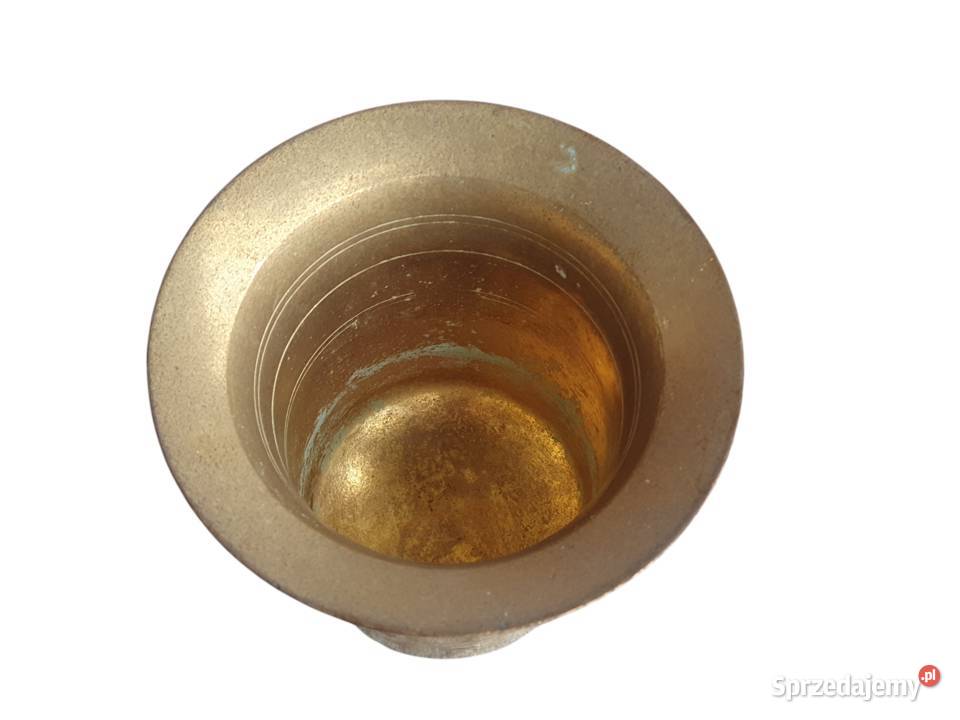 Stary mosiężny moździerz kuchenny sygnowany lata Cieszyn