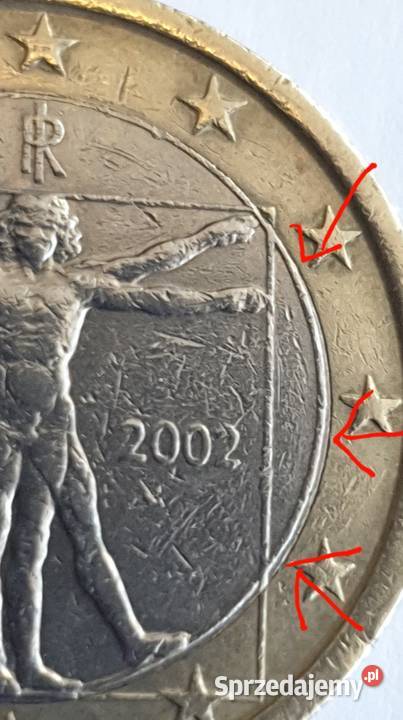2 z 2002 Włochy Rzadki destrukt monety w Żary