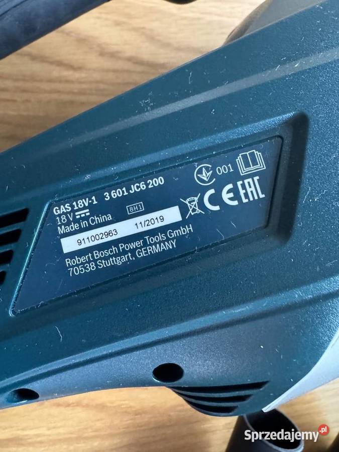 Odkurzacz Bosch GAS 18V1 professional 2 stage Dąbie