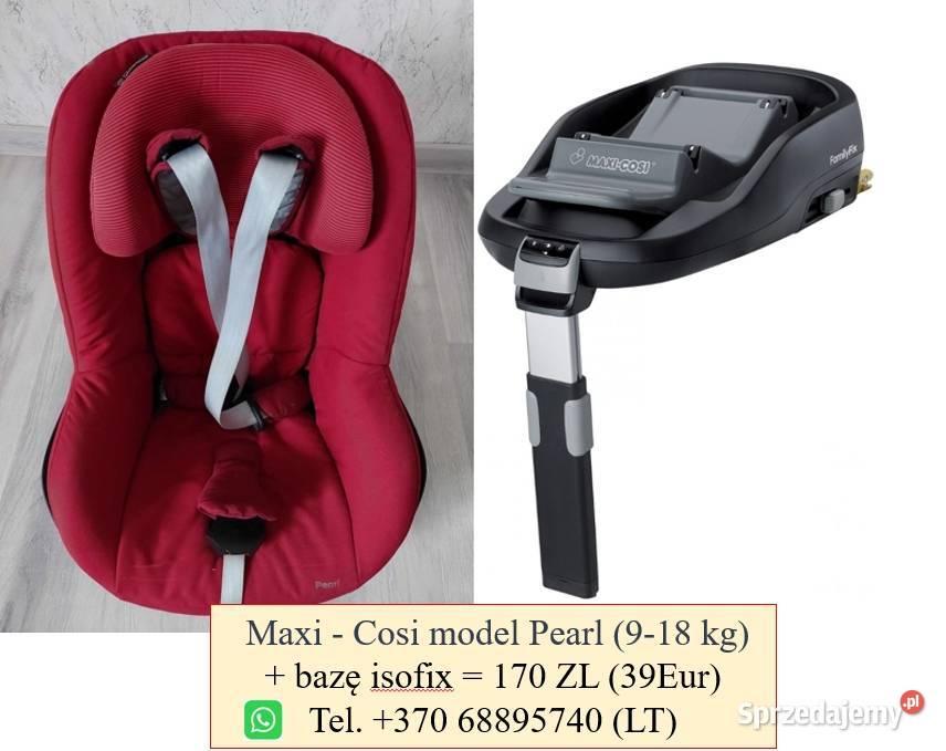 Sprzedam w komplecie fotelik Maxicosi model 0 - 18 kg Suwałki
