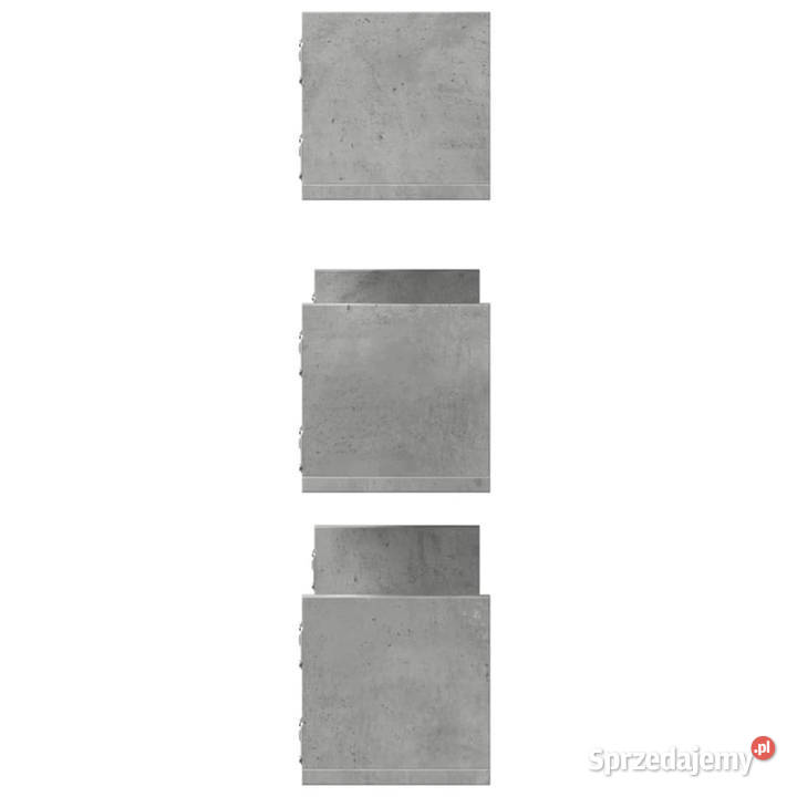 Półki ścienne 3 szarość betonu 58x18x18 WM853284 Warszawa