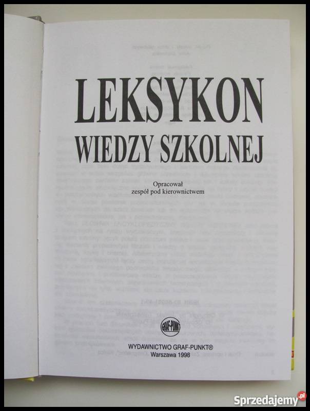 Leksykon wiedzy szkolnej mazowieckie Warszawa