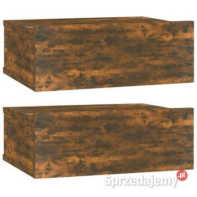 vidaXL Wiszące szafki nocne 2 przydymiony dąb Warszawa