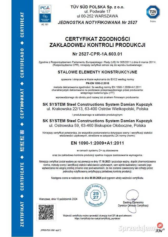 Hala 500 m2 stalowa magazyn warsztat płyta Biskupice Ołoboczne