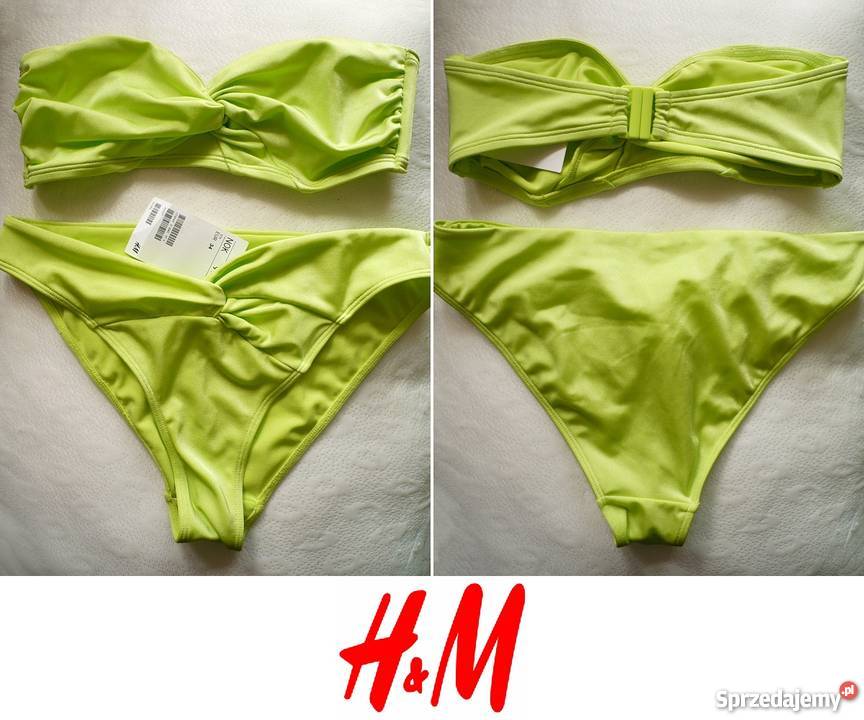 Seledynowy strój kąpielowy komplet Hm bikini xs Toruń