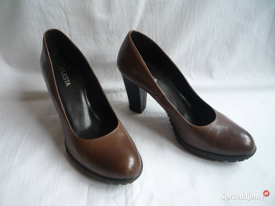LESTA 38 25 Skóra Skórzane Czółenka Brązowe zachodniopomorskie Szczecin sprzedam