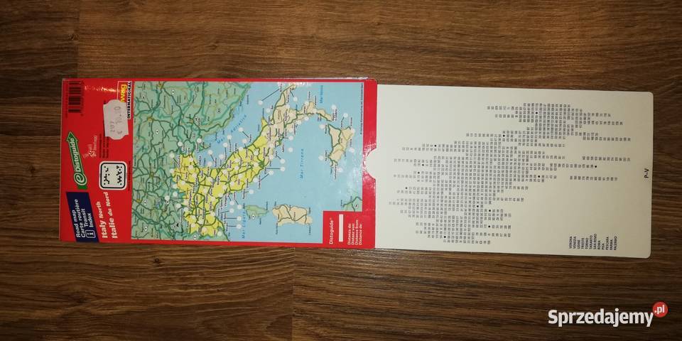 mapa samochodowa papierowa Włochy Szwajcaria Piotrków Trybunalski