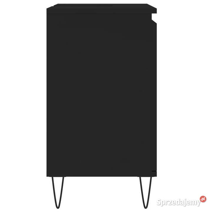 Szafka łazienkowa czarna 58x33x60 materiał