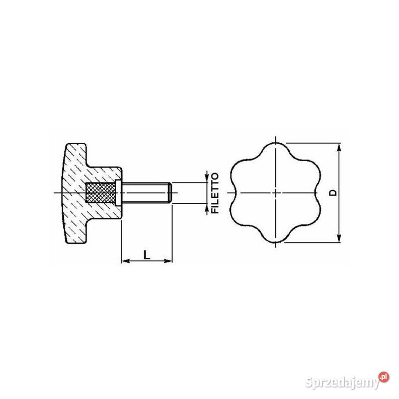 Pokrętło męskie M12 05465 Kamionna