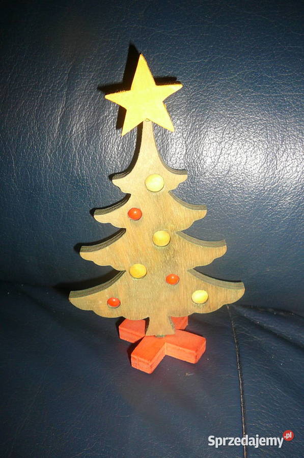 Choinka drewno mała lata PRL Wrocław