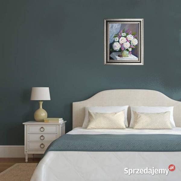 Obraz olejny Białe piwonie Lublin