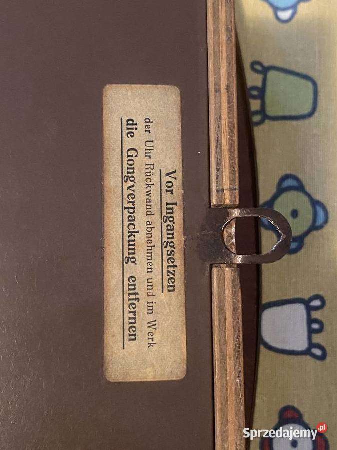 Zegar Wiszący z wahadłem na wagi obciążniki Zielonka sprzedam