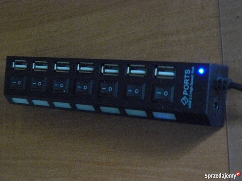 Hub usb rozdzielacz podświetlony kable, taśmy, przedłużacze lubuskie Nowa Sól