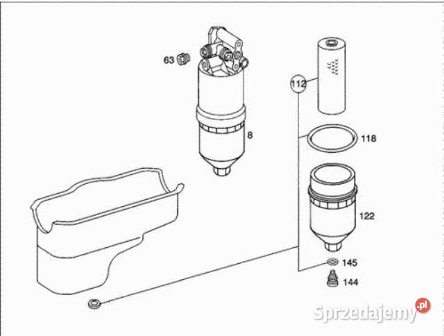 FILTR OLEJU MERCEDES LKLN2 MK A3661801309 sprzedam