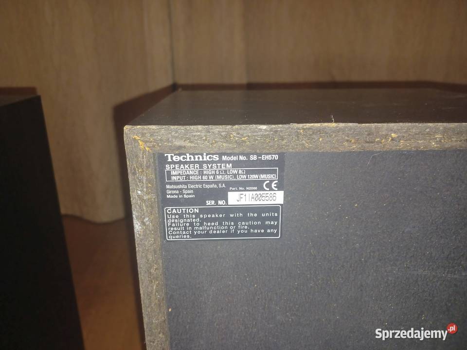 2 kolumny Technics SB EH570 Słuchawki i głośniki Brzezia Łąka