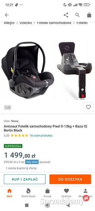 Sprzedam fotelik samochodowy 0-12kg lubelskie Lubartów