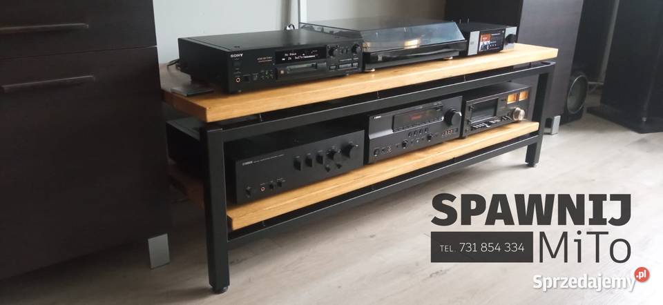 Stolik audio Hifi szafka Rtv ława dębowa pod 150cm śląskie Sosnowiec
