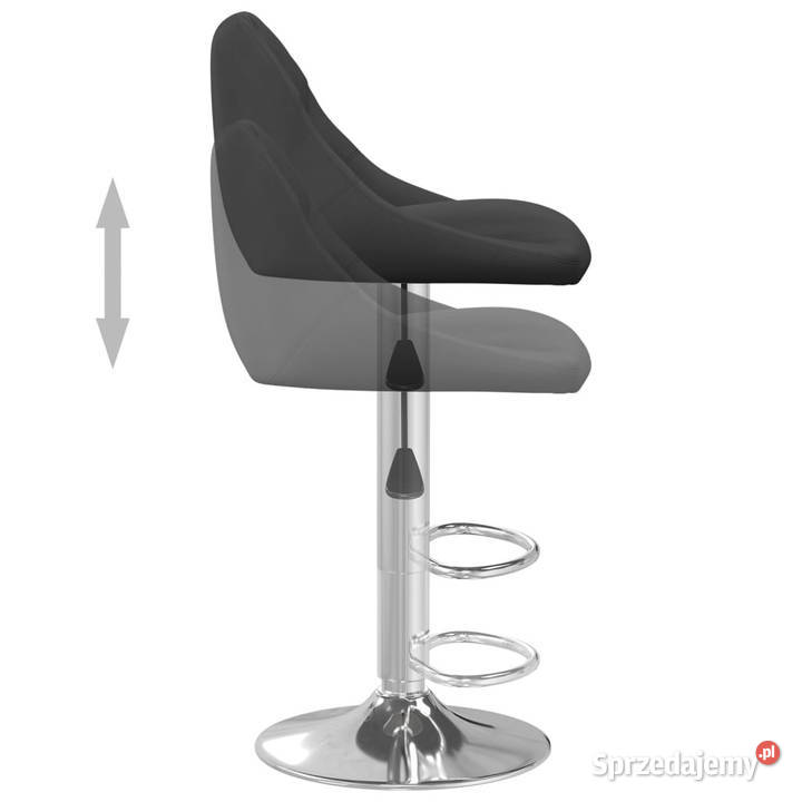 Stołki barowe 2 czarne obite aksamitem WM335302 mazowieckie Warszawa