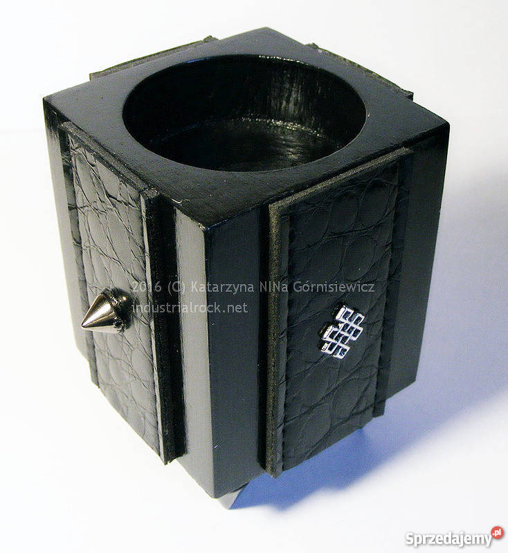 Oryginalny czarny świecznik na tealight ćwieki Kraków sprzedam