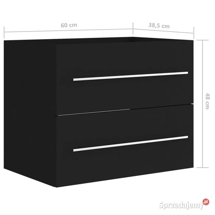 Szafka pod umywalkę czarna 60x385x48 WM804693 mazowieckie Warszawa sprzedam