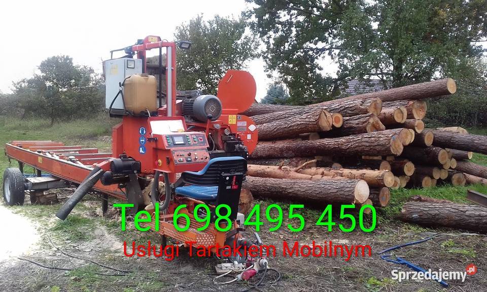 Tartak mobilny trak taśmowy przejezdny Giełda zwierząt