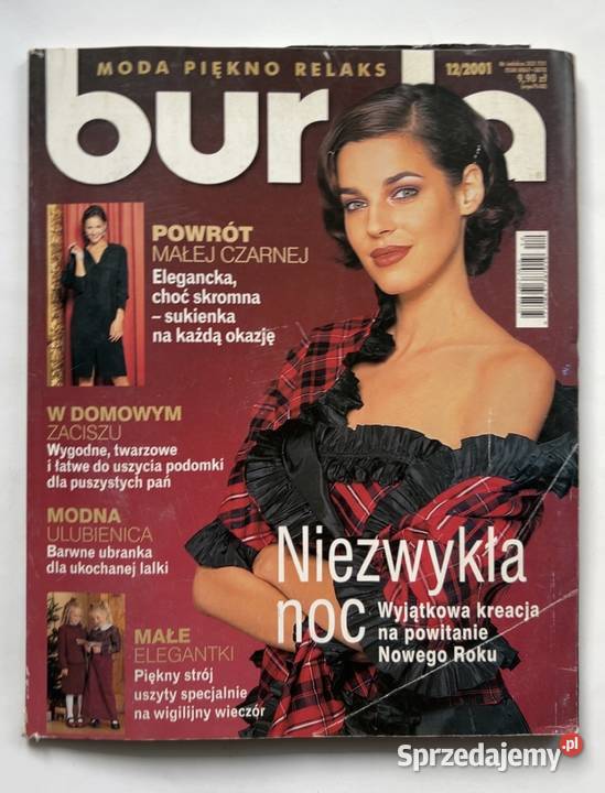 Magazyn Burda 122001 Moda Vintage Wykroje Warszawa