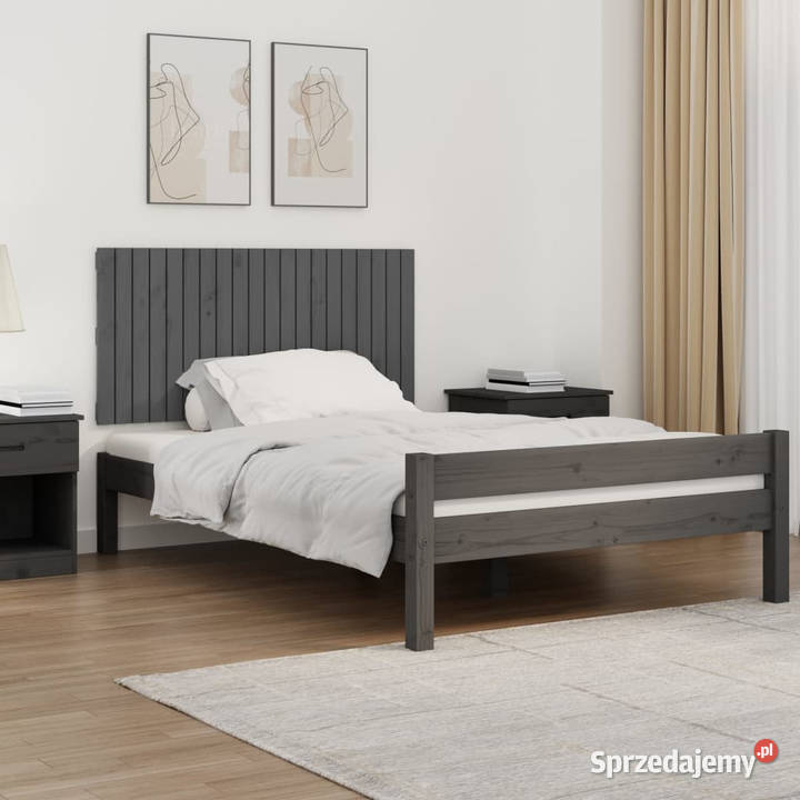 Wezgłowie łóżka szare 1275x3x60 lite drewno mazowieckie Warszawa