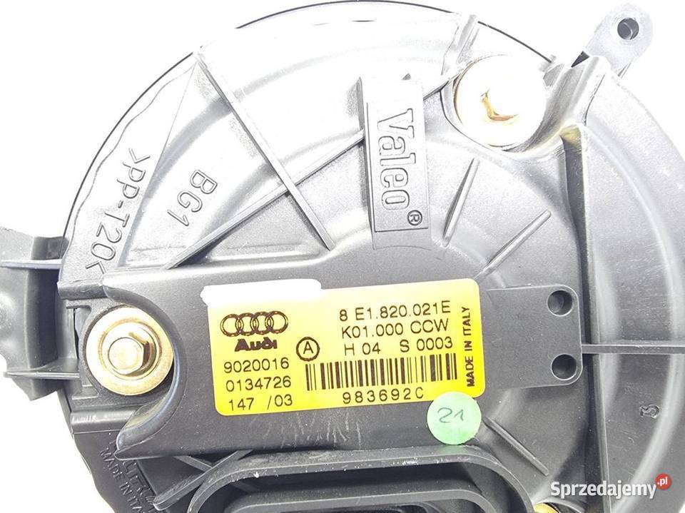 WENTYLATOR KABINOWY AUDI A4 B6 8E1820021E Pozostałe kujawsko-pomorskie Lipno