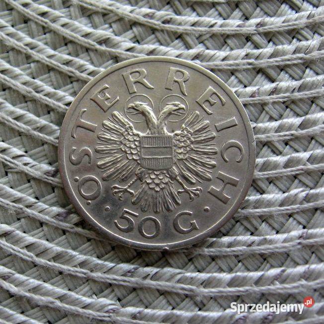 Austria 50 Groszy 1935r Numizmatyka wielkopolskie Kalisz