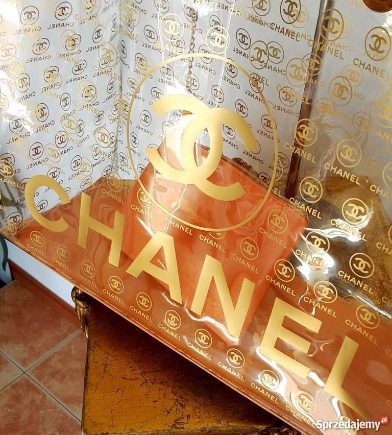 TRANSPARENTNA TOREBKA PLAŻOWA CC WOREK CHANELKA żółty/złoty Bydgoszcz