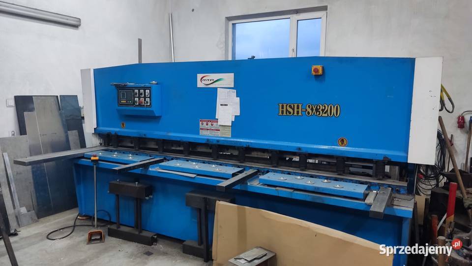 Hydrauliczne Nożyce Gilotynowe CNC 8 x 3200 mm Produkcja Krosno sprzedam