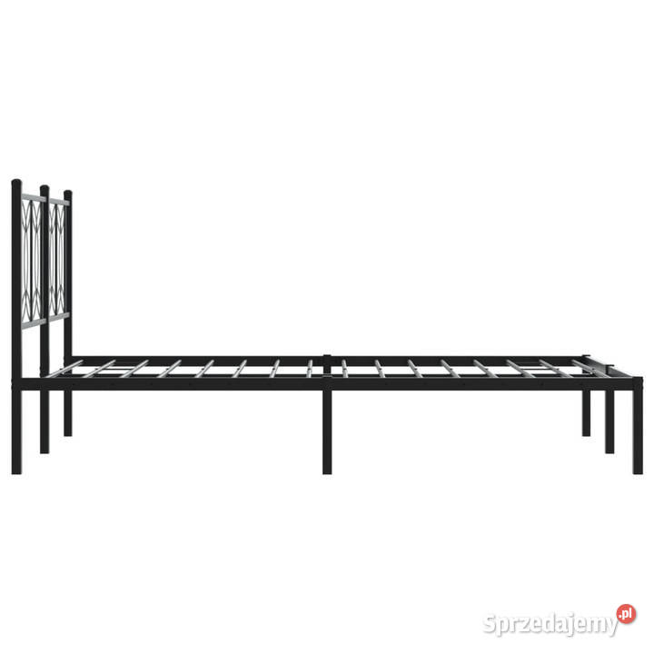Metalowa rama łóżka z wezgłowiem czarna 120x200 mazowieckie Warszawa