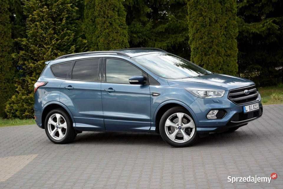 Ford Kuga STLine Skóry 4X4 Radar Xenon Ledy podgrzewane fotele mazowieckie Ostrów Mazowiecka