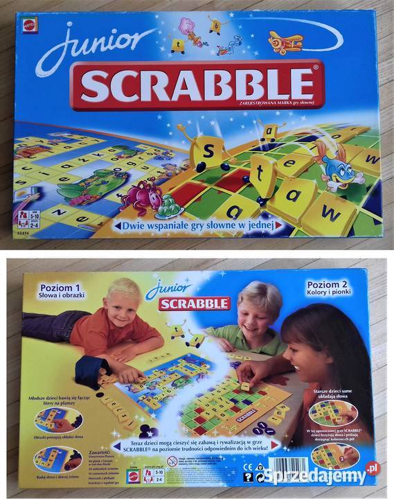 SCRABBLE Junior Mattel gra planszowa dwie gry w Mattel Warszawa