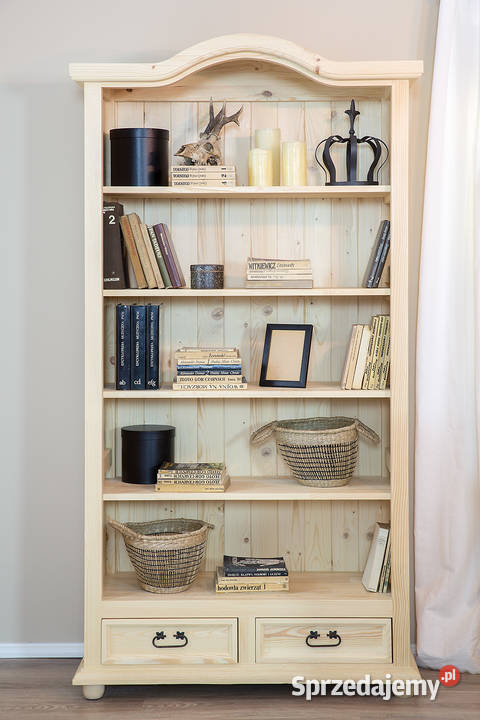 Duży regał na książki sosnowy producent mebli 205cm Maków Podhalański sprzedam