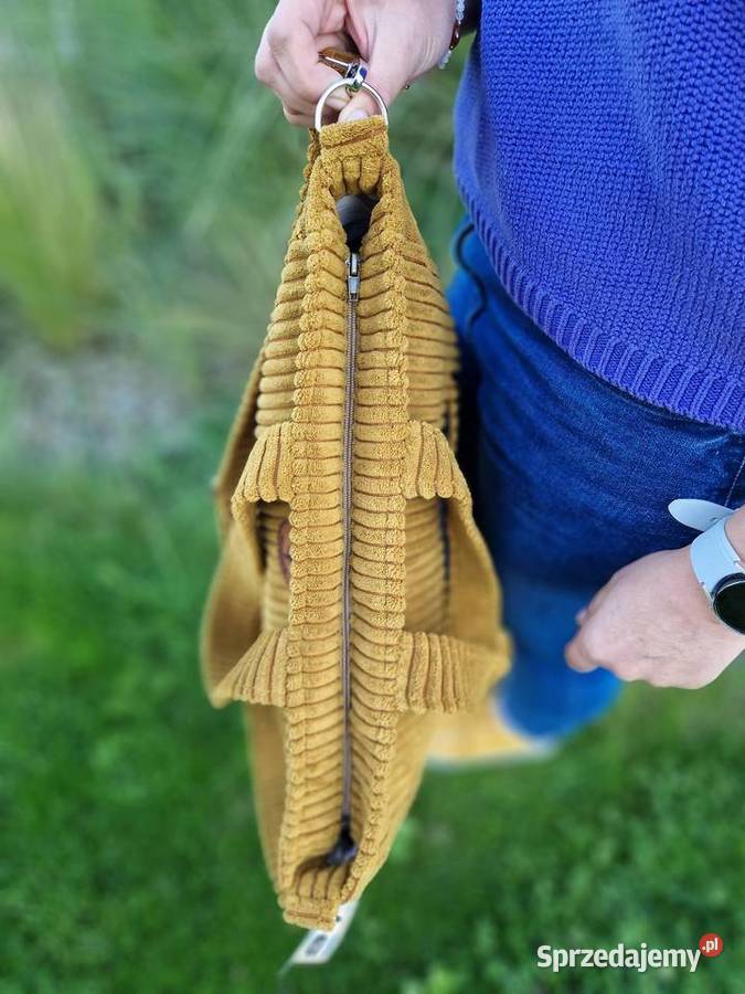 Duża musztardowa torba handmade Wrocław