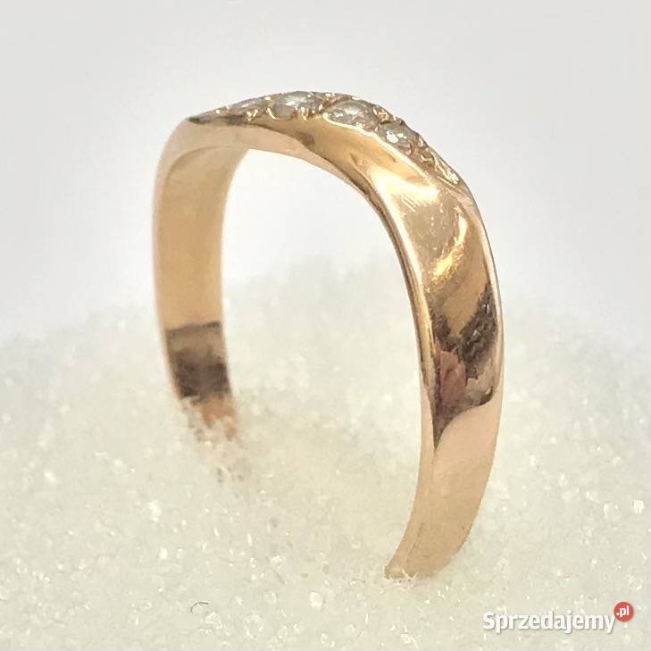 Złoty PIERŚCIONEK z różowego ZŁOTA 585 14K