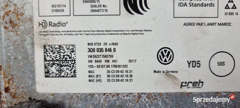 CZYTNIK NAWIGACJI VOLKSWAGEN PASSAT B8 kujawsko-pomorskie