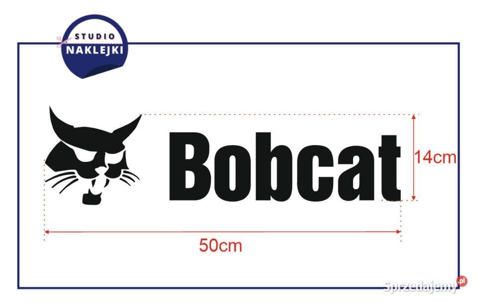 Naklejki Bobcat 50x14 Koparka Nalepka Grafika sprzedam