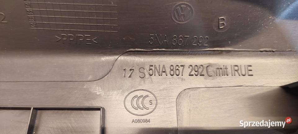 VW TIGUAN II OSŁONA SŁUPKA PRAWA 5NA867292B