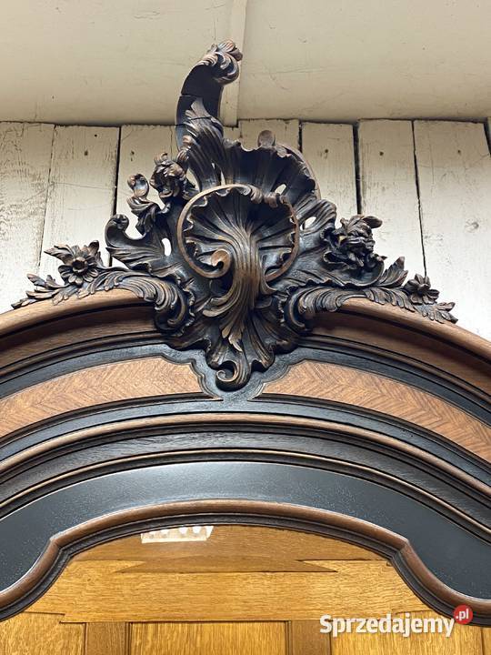 BIBLIOTEKA 1drzwiowa witryna antracyt Louis XV wielkopolskie Poznań