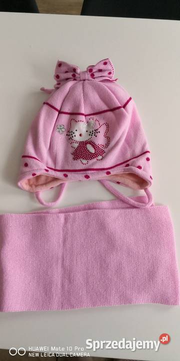 Czapka z szalikiem dziewczynki 2 lata+ łódzkie Piotrków Trybunalski sprzedam