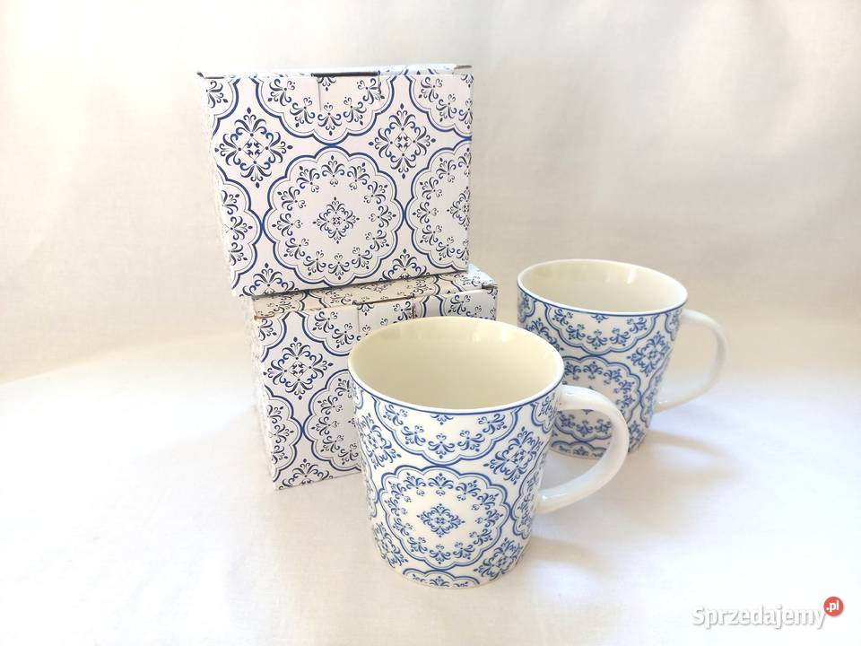 KUBEK latte 450 ml Porcelana wzór kpl2 NOWE podlaskie