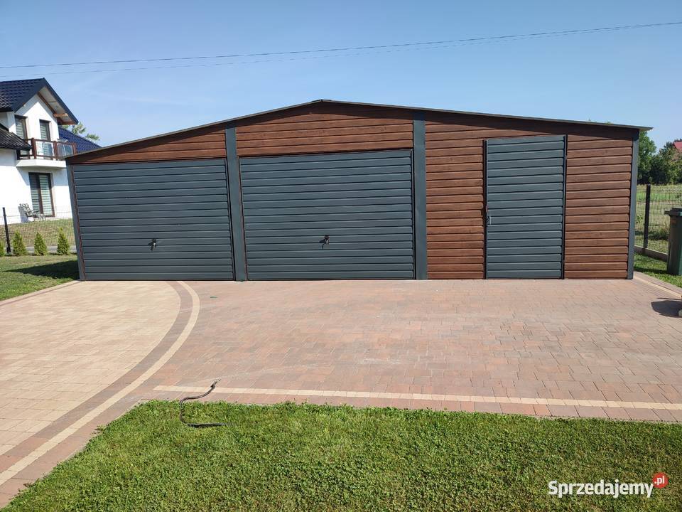Duży Garaż Blaszany Złoty Dąb Blaszak GrzywStal Sprzedaż Bełchatów sprzedam