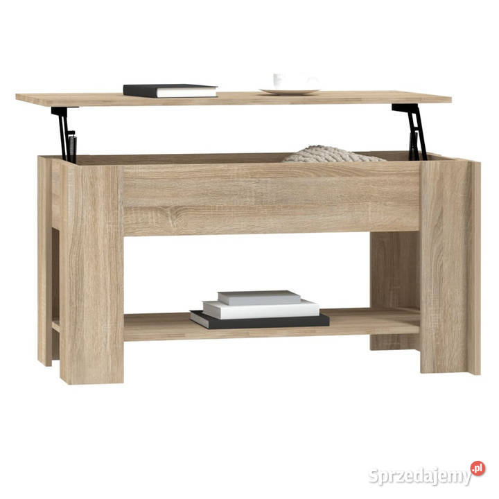 Stolik kawowy dąb sonoma 101x49x52 materiał Warszawa